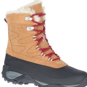 NIB❣️Merrell Waterproof Yokota Polar Woman’s Tobacco Winter Boots Sz 9 #J002362